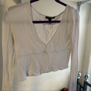 Long sleeve cropped shirt